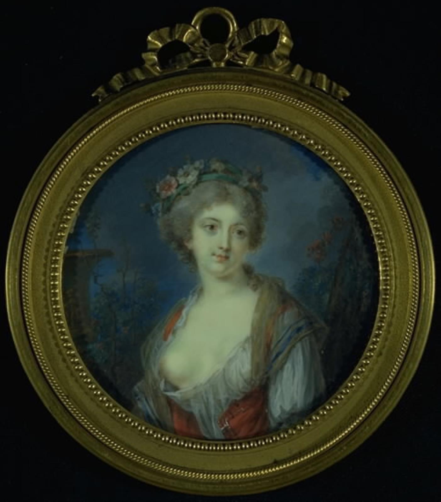 Ung dame med blottet barm