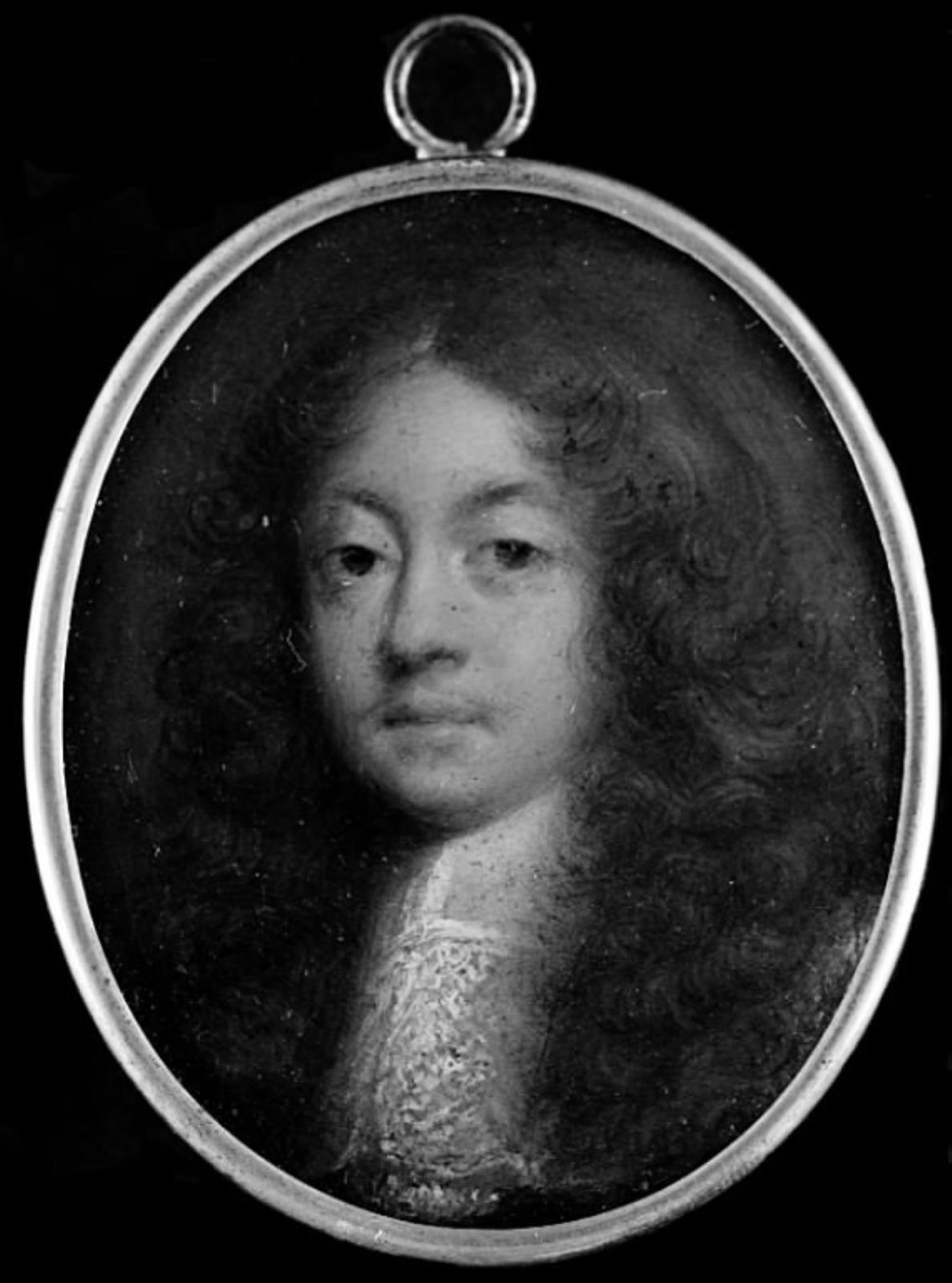 Portræt af en yngre herre i allongeparyk