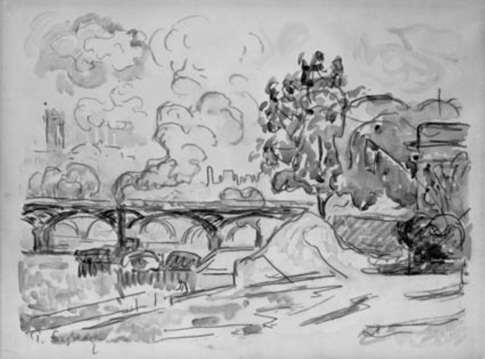 Le Pont des Arts set fra Quai Malaquais, Paris