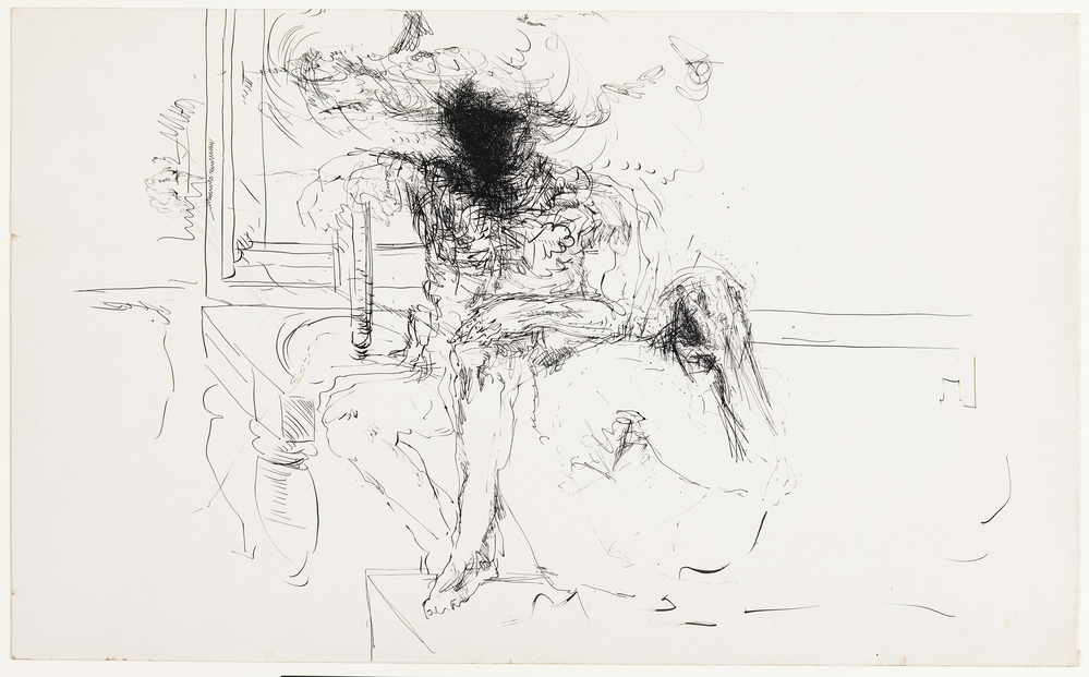 Kunstner i atelier, Finn Winge Nielsen, 1973