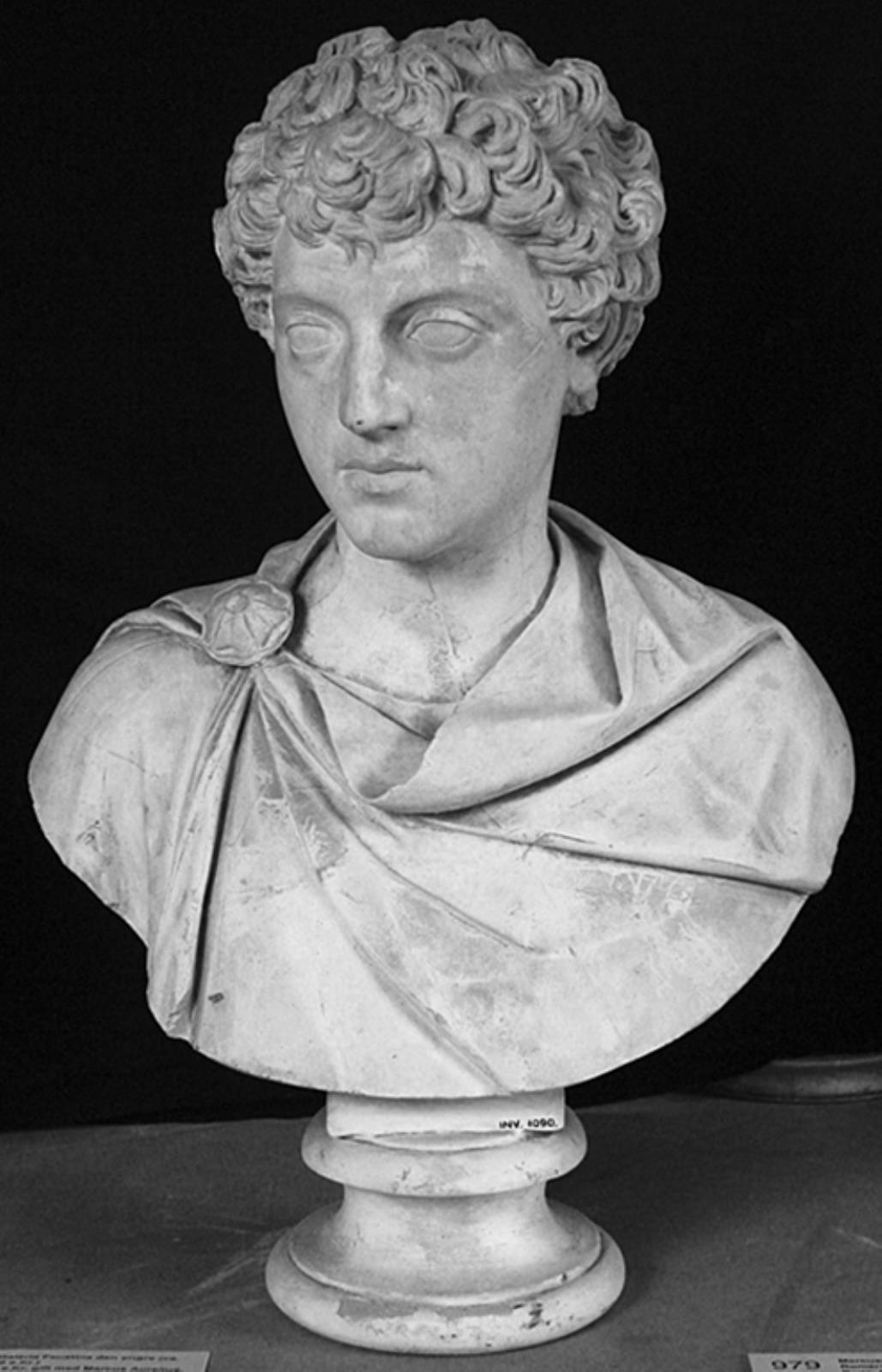 Portræt af Marcus Aurelius som ung (kejser 161-180 e.Kr.)