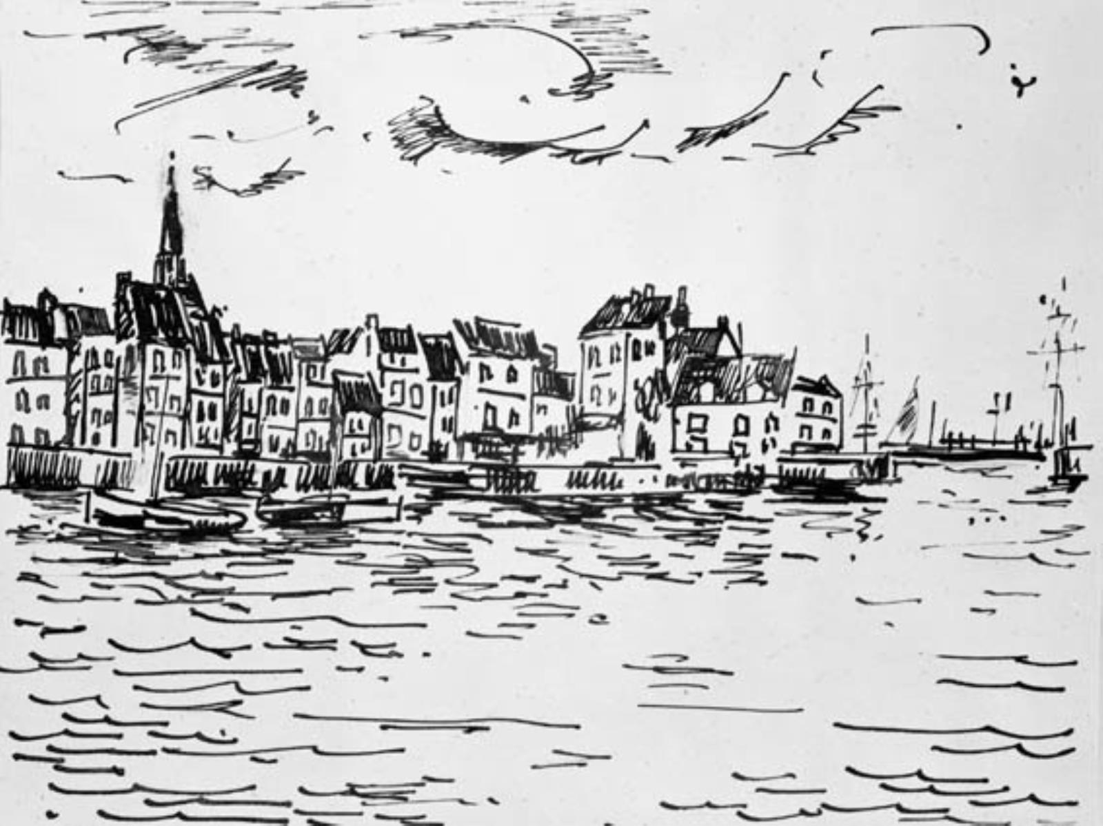 Havneparti, Honfleur, Maurice de Vlaminck, 1926