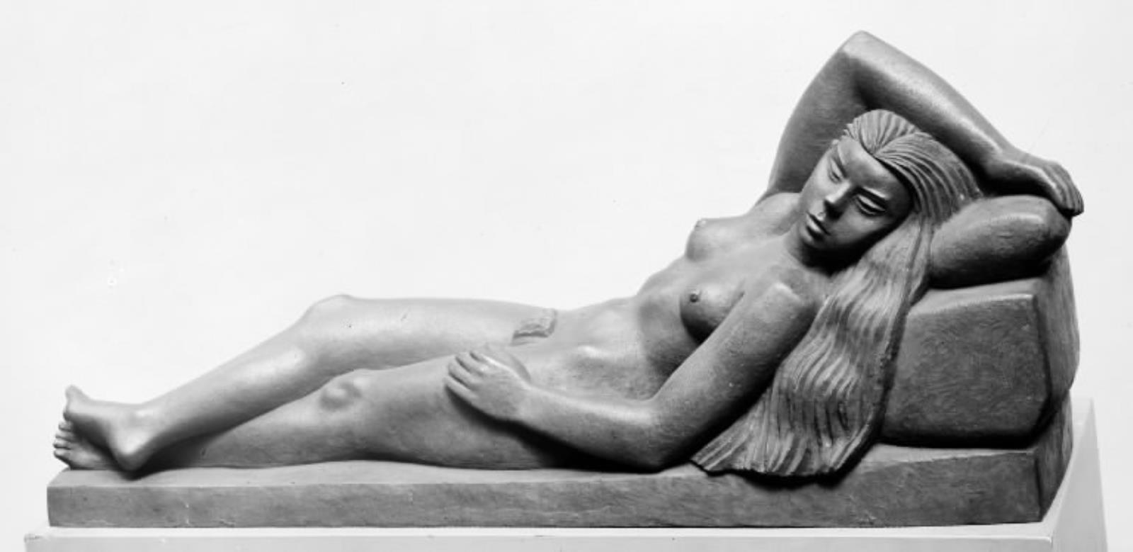 Liggande flicka, Bror Hjorth, 1938