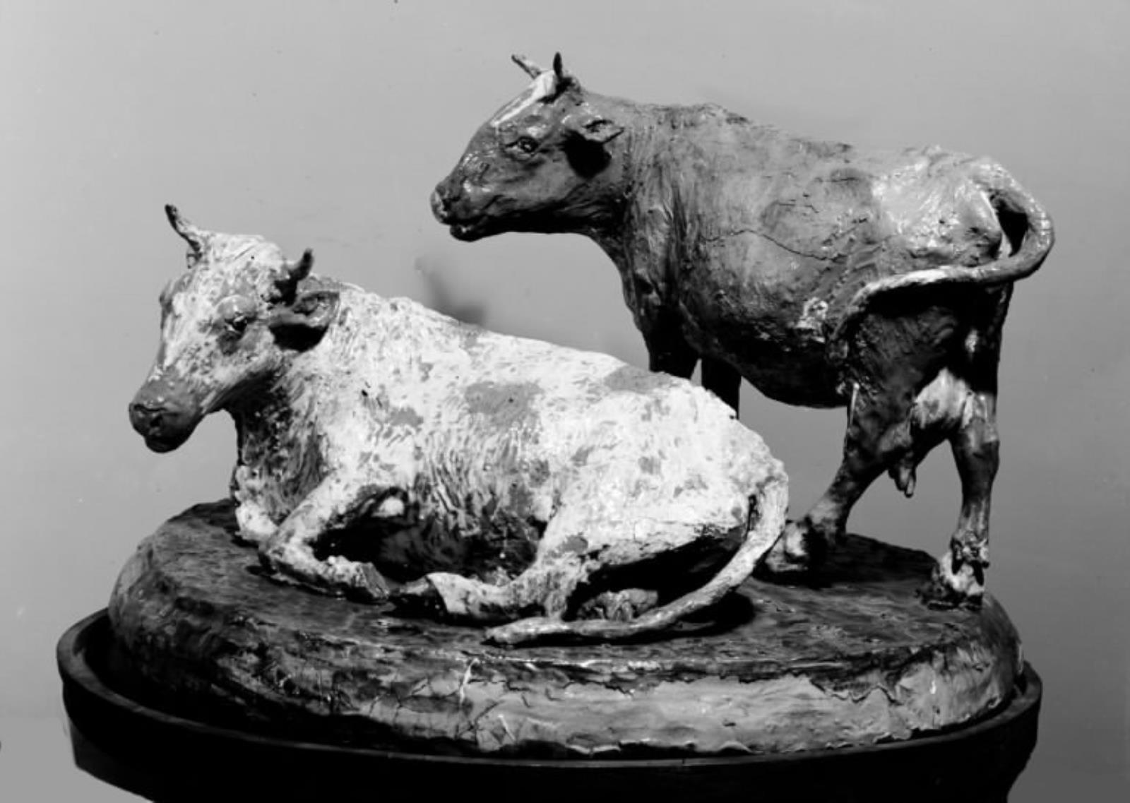 En stående og en liggende ko