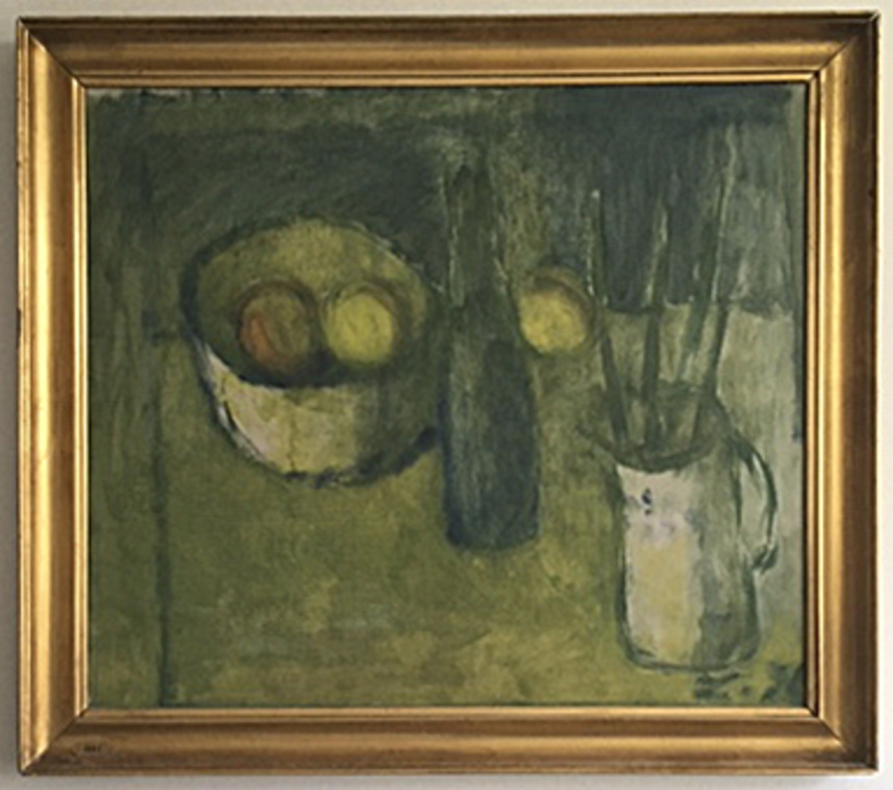 Still Life With Bottle and Fruits