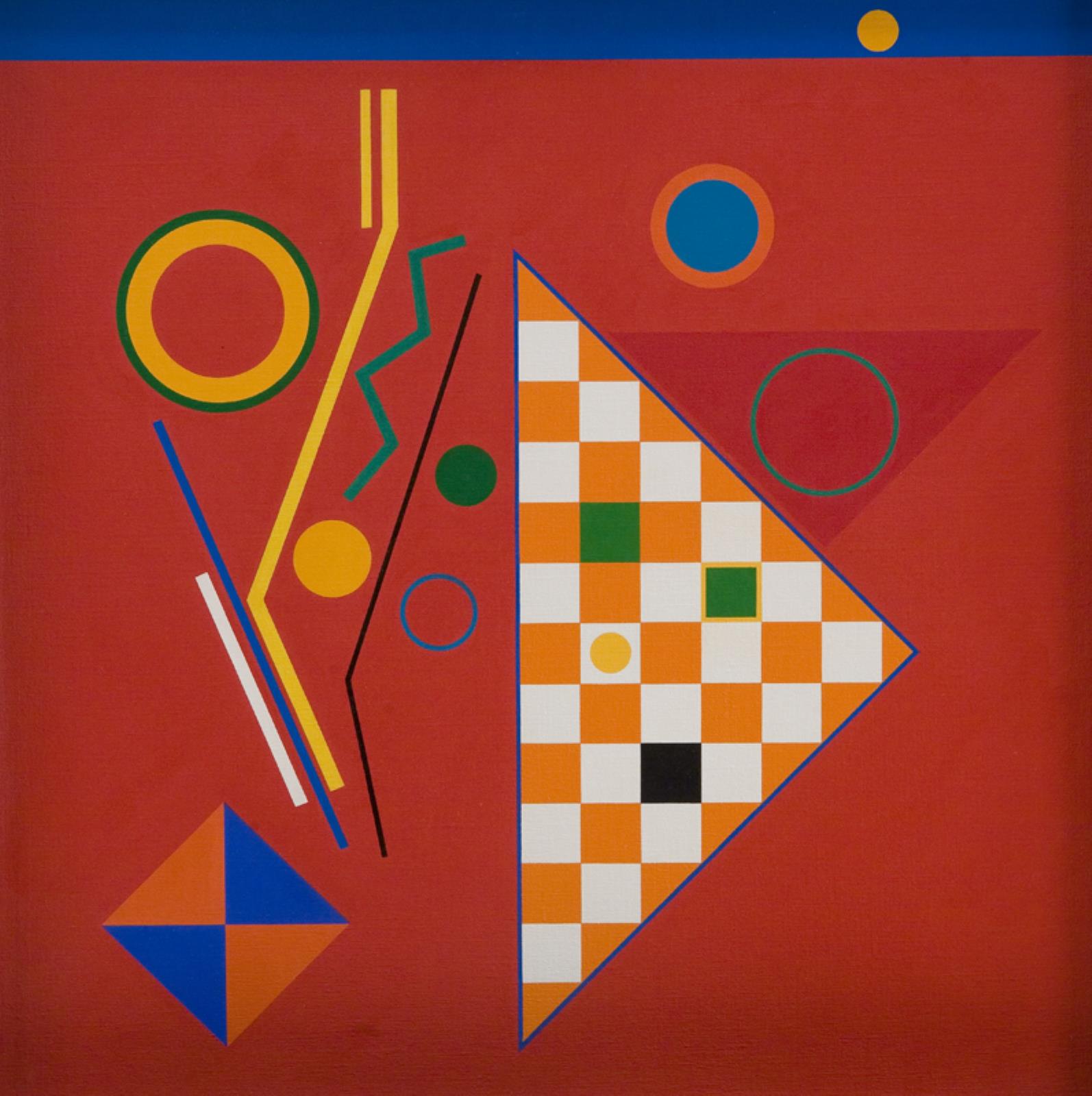 Komposition bestående af syv diagonale billedelementer, Mogens Lohmann, 1979