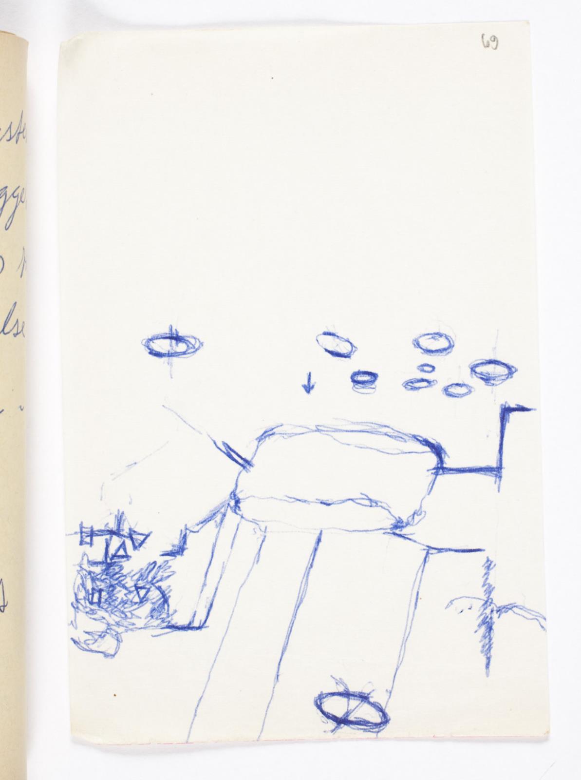 Løsark med skitse, Bjørn Nørgaard, 1965-1967