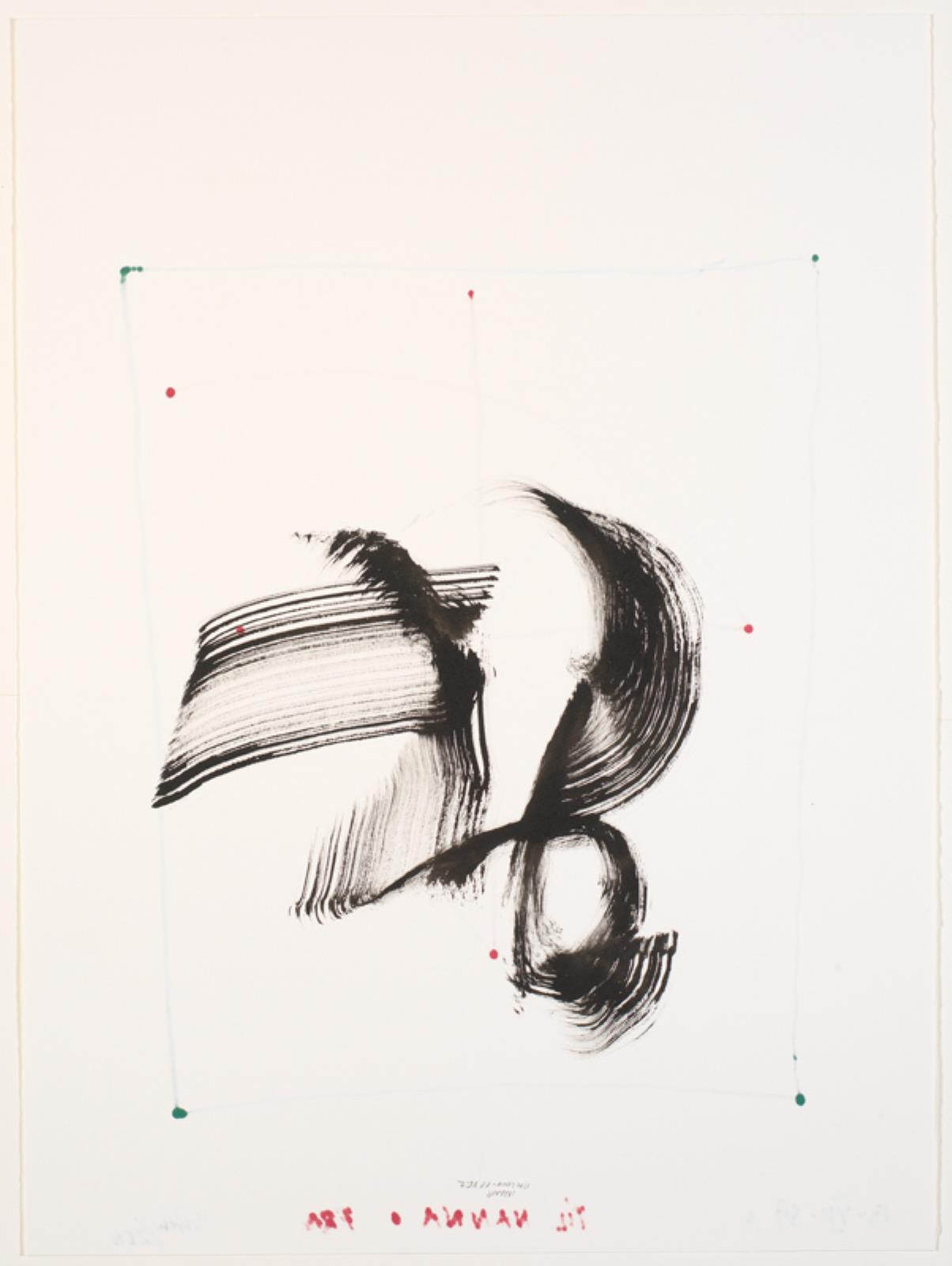 Tuschpenseltegning, Richard Mortensen, 1989