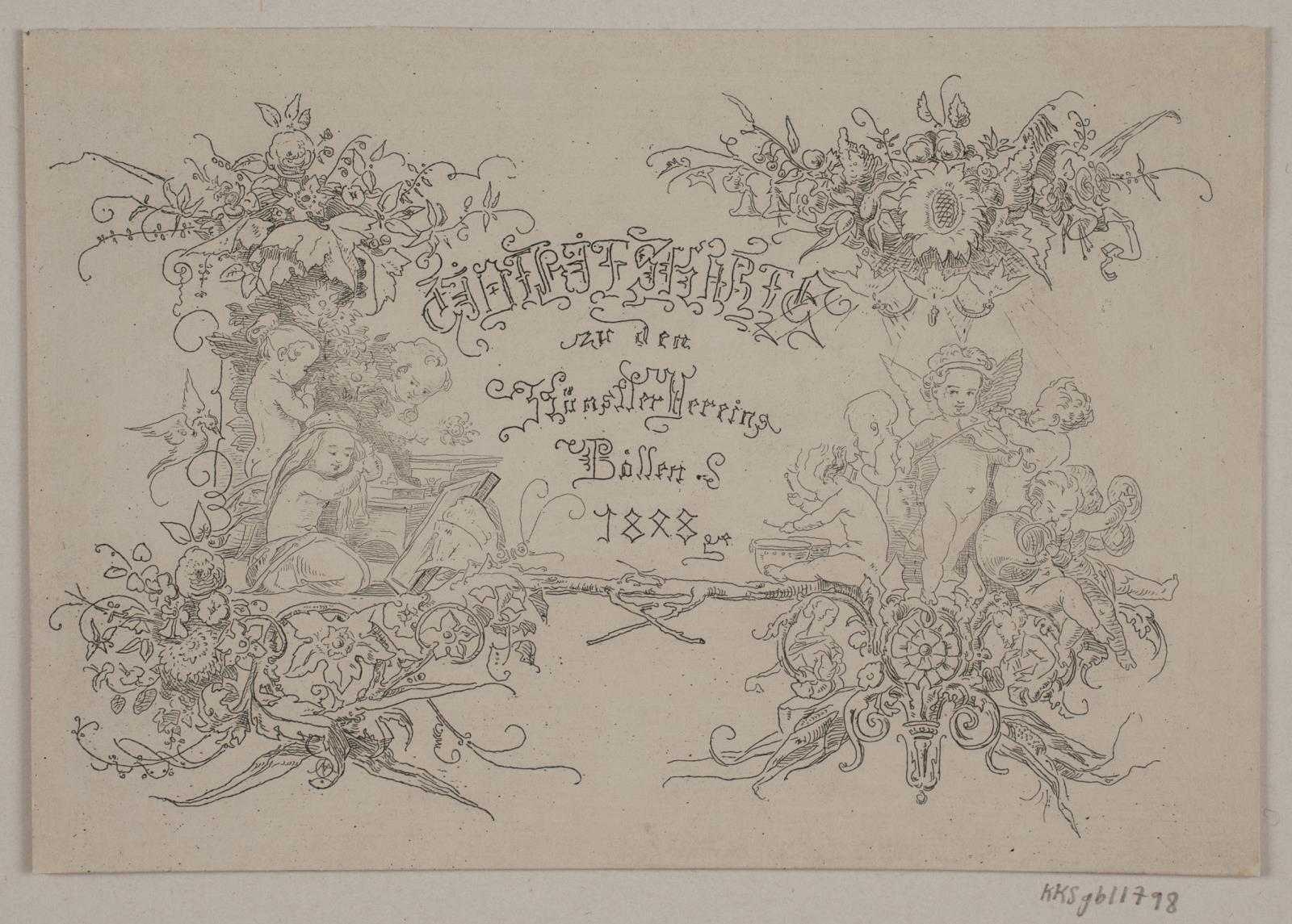 Eintrittskarte zu den Künster Vereins Böllen