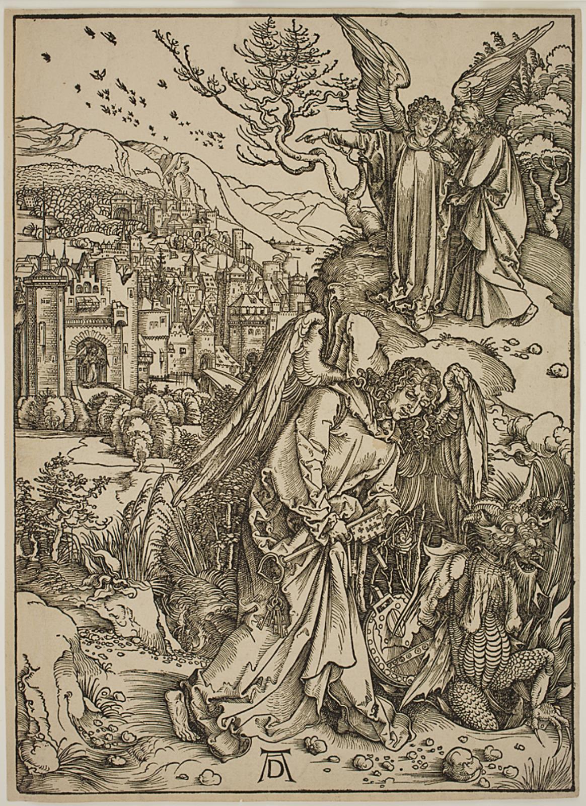 Englen viser Johannes det ny Jerusalem