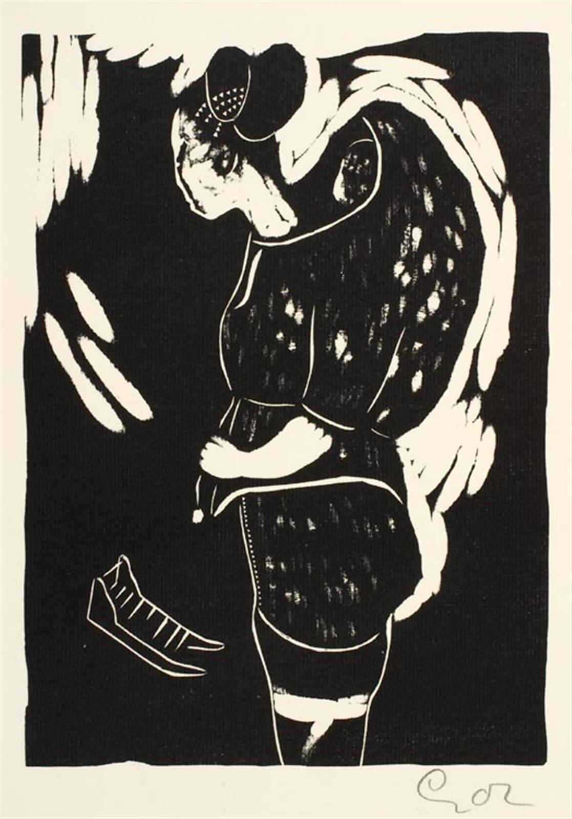 Inuitkvinde med amaut, Aage Gitz-Johansen, 1938