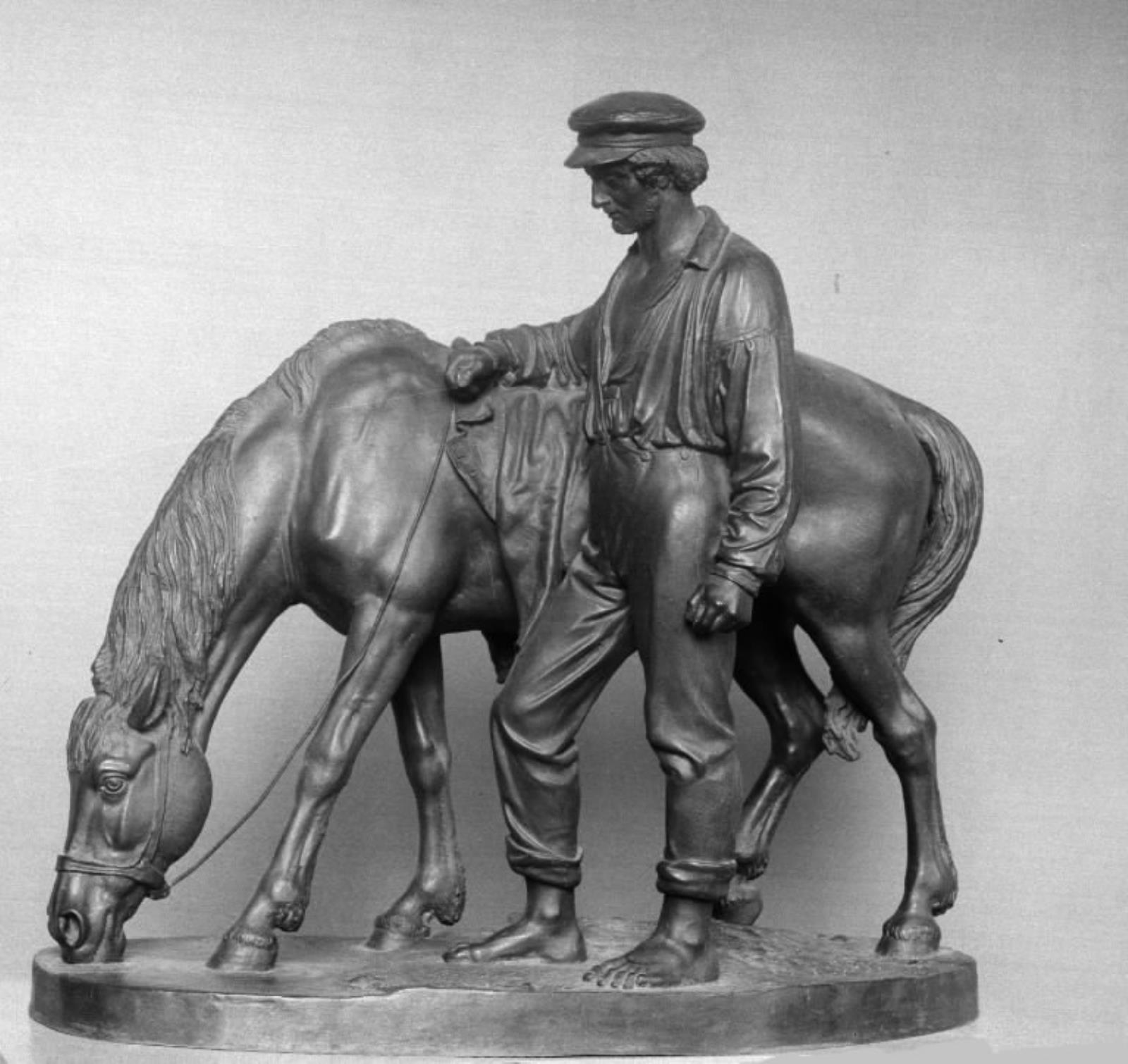 En karl, der vander en hest