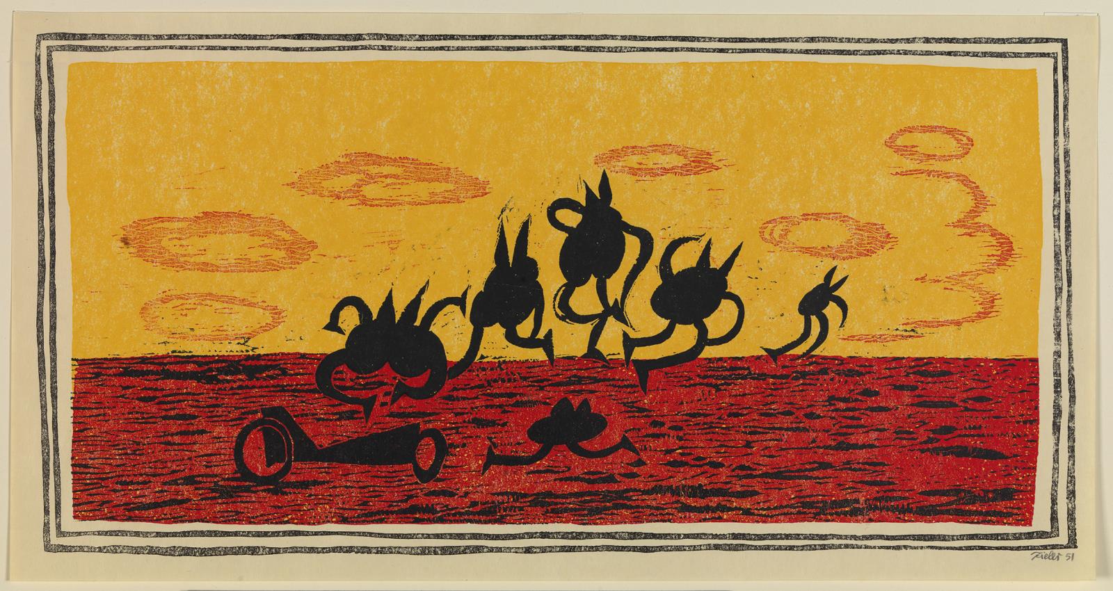 Bortdragende tømmermænd, Mogens Zieler, 1951