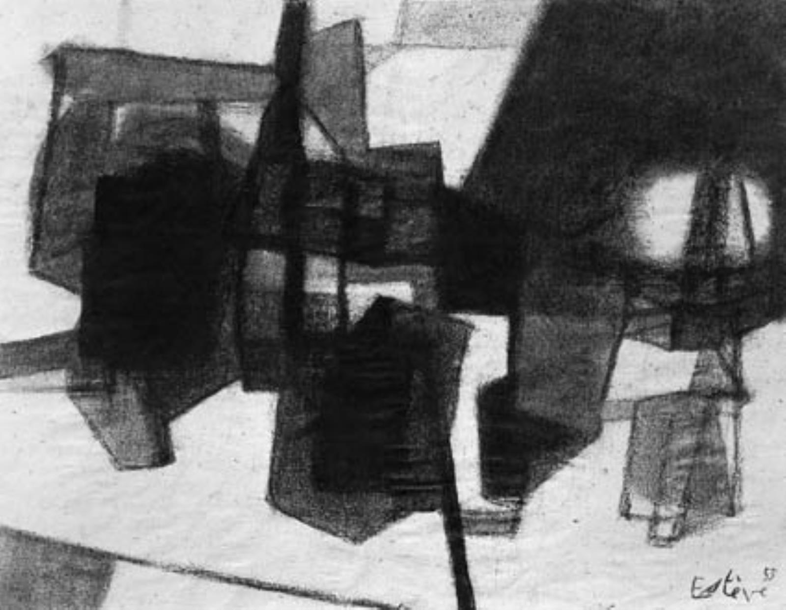 Komposition, Maurice Estève, 1955