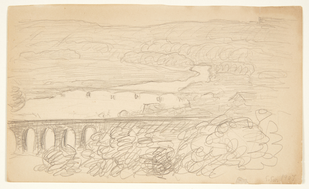 Udsigt fra St. germain, Sigurd Swane, 1907