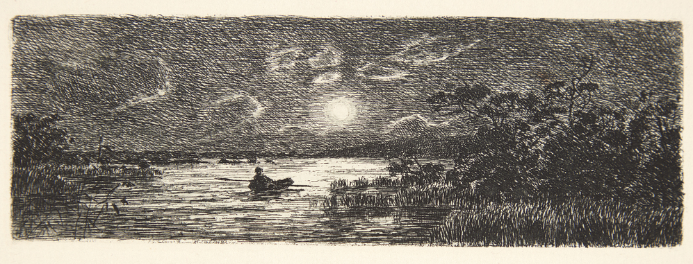 Måneskin på Knudsø ved Ry