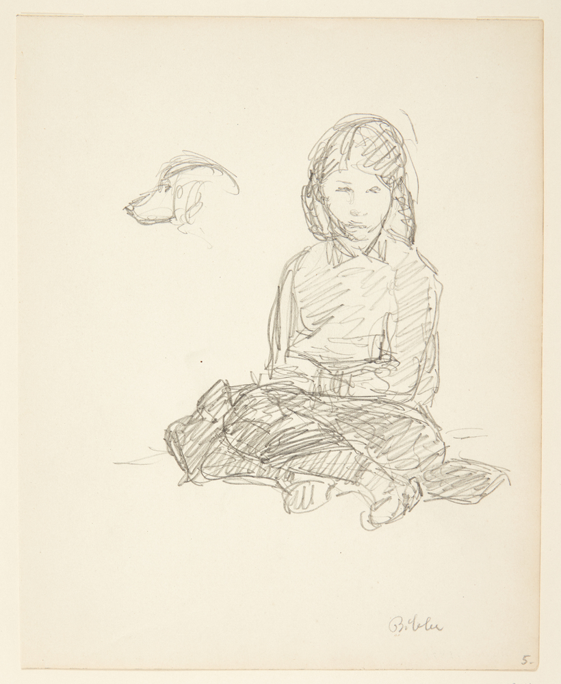 Siddende pigebarn, Sigurd Swane, 1916