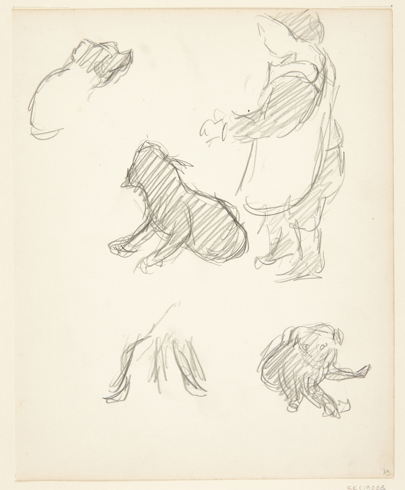 Dreng og hundehvalp, Sigurd Swane, 1916