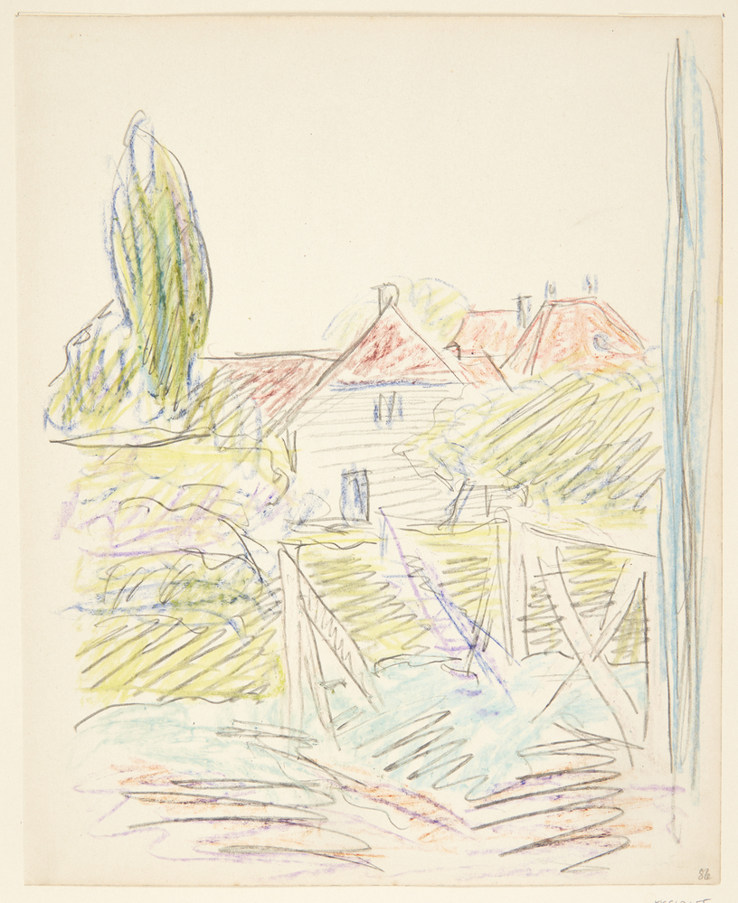 Udsigt mod maleren Johannes Larsens hus, Sigurd Swane, 1916