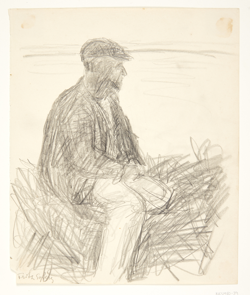 Fritz Syberg, siddende i naturen, Sigurd Swane, 1908-1911