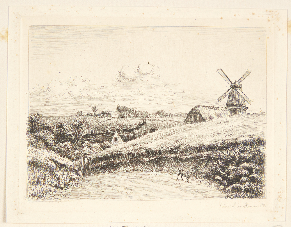 Landskab med en mølle