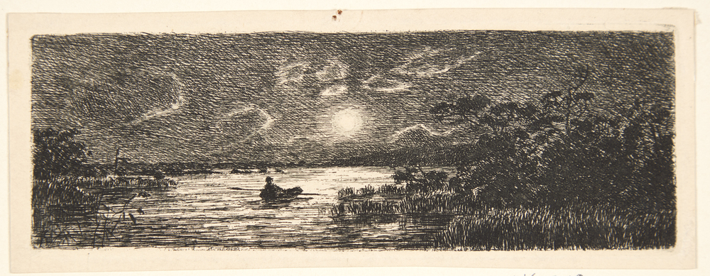 Måneskin på Knudsø ved Ry