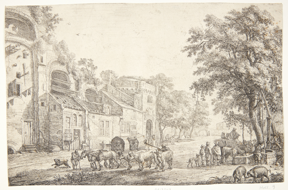 Indfaldsvej i en landsby