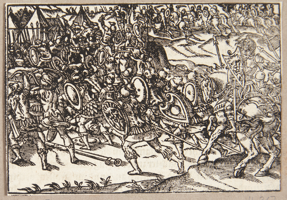 Marcus Valerius stormer samnitternes lejr