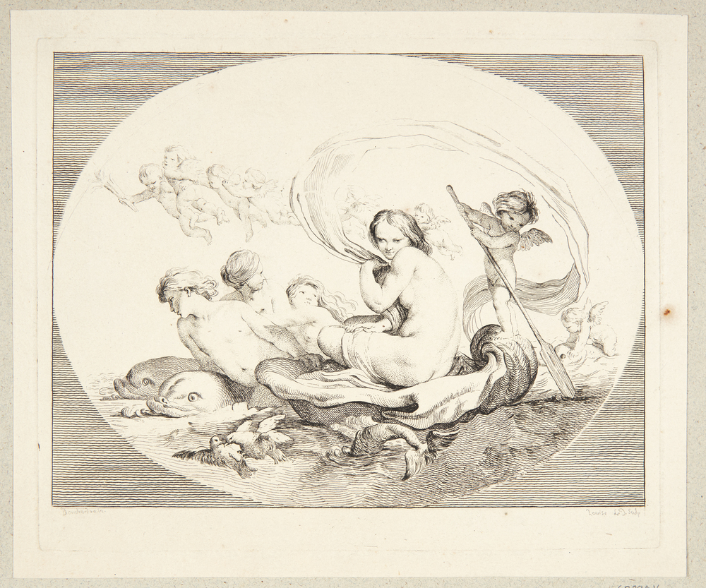 Venus i en muslingeskal på vandet