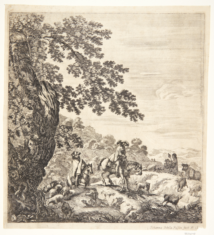 Landskab med to ryttere