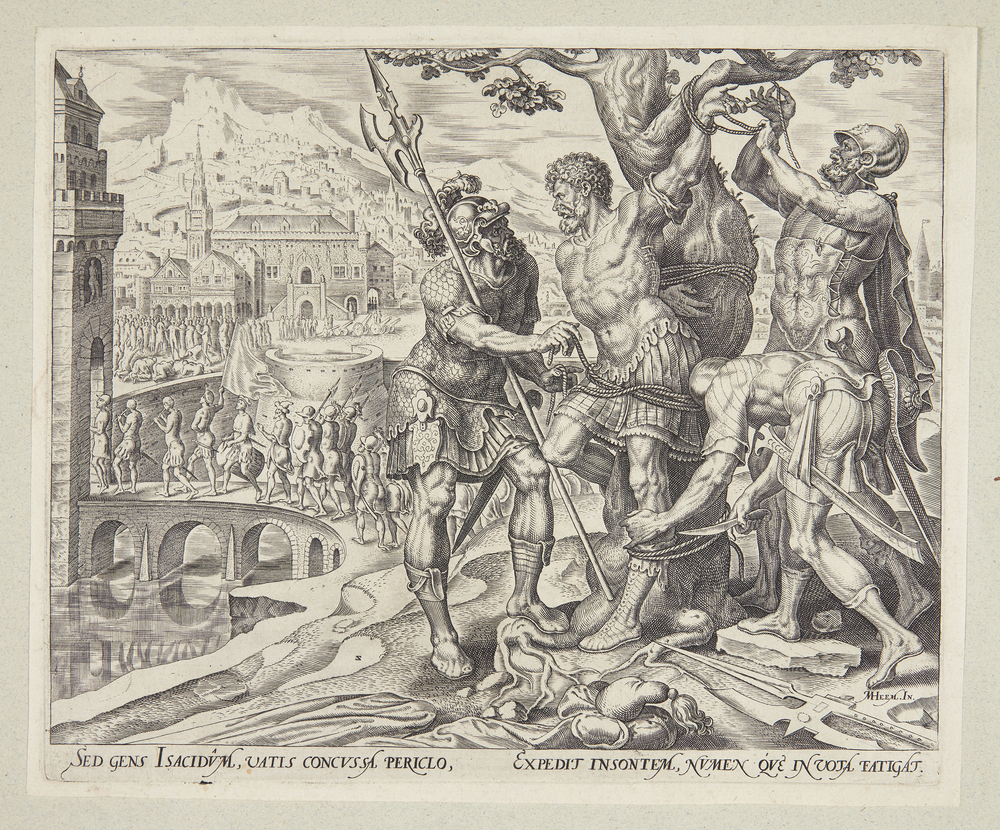 Israelitterne finder Akior bundet til et træ